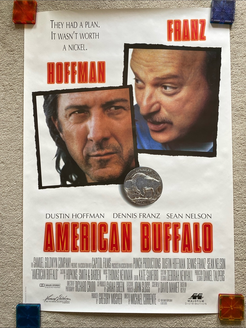Vintage 1995 American Buffalo Movie Poster (B)